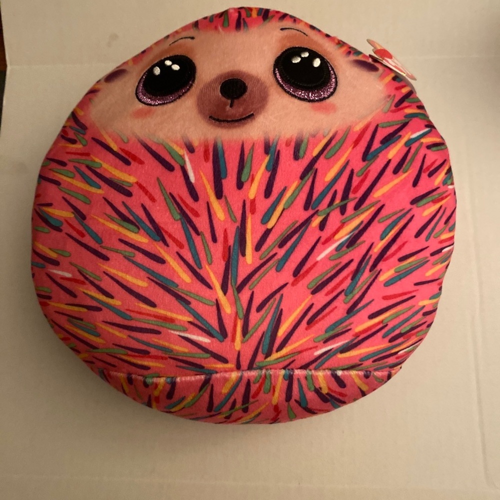 TY Beanie Squishies (Squish-A-Boos) Plush - HILDEE the Hedgehog (10 inch)